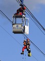 Koelner Seilbahn Gondel blieb haengen Koeln Linksrheinisch P489